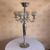 180203 - CANDELABRO PRATA PEDRAS PARA 4 VELAS 18X90CM 