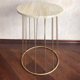 310709 -  CANCELADO MESA FERRO DOURADO M 46X74CM