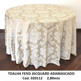 020112 - TOALHA FEND 2,80MTS REDONDA JACQUARD ADAMASCADO 