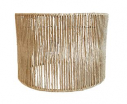 090301 - LUMINÁRIA BEGE REDONDA SISAL 26X36CM
