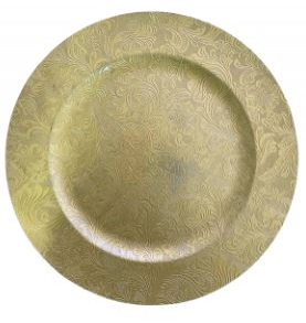 150102 - SOUSPLAT DOURADO MELAMINA 33CM