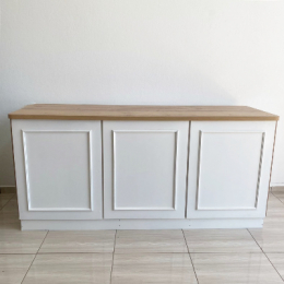 310569 - BALCÃO COM MOLDURA BOISERIE BRANCO 201X68X95CM