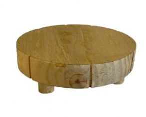 130601 - SUPORTE DE DOCE MADEIRA C/ PÉ 18X06CM