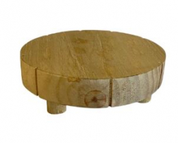 130601 - SUPORTE DE DOCE MADEIRA C/ PÉ 18X06CM