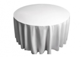 020403 - TOALHA BRANCA 2.40MTS  REDONDA RAFIA 