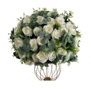 220301 - ARRANJO (BOLO) FLORAL G BRANCO 60X37CM