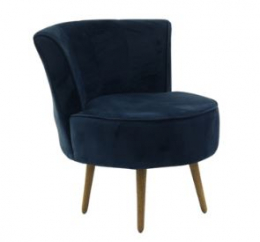 310402 - POLTRONA PÉROLA SUEDE AZUL 80X62X77CM 