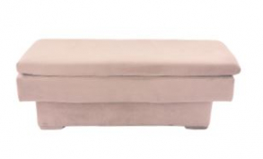 310815 - PUFF RETANGULAR ROSE CLARO 130X53X48CM