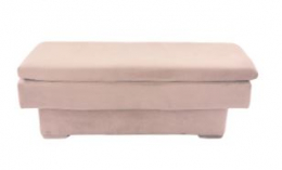 310815 - PUFF RETANGULAR ROSE CLARO 130X53X48CM