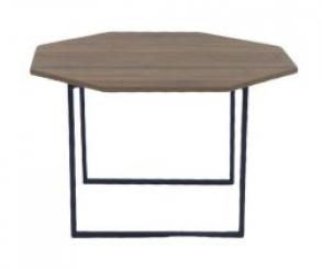 310739 - MESA DE CENTRO SEXTAVADA BASE DE FERRO P 65X65X38CM