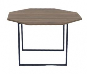 310740 - MESA DE CENTRO SEXTAVADA BASE DE FERRO M 75X75X40CM