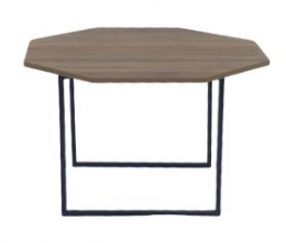 310740 - MESA DE CENTRO SEXTAVADA BASE DE FERRO M 75X75X40CM