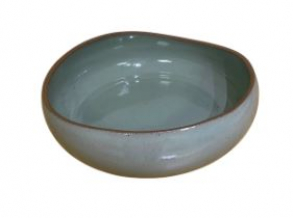 260106 - TIGELA VERDE ONDA CERÂMICA 29X09CM