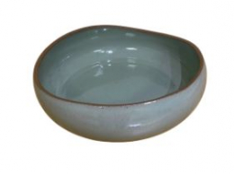 260106 - TIGELA VERDE ONDA CERÂMICA 29X09CM