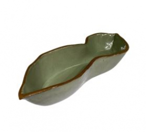 260104 - TIGELA VERDE SEMENTE CERÂMICA 44X16X07CM