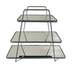 260701 - SUPORTE ESTANTE PRATA 3 ANDARES 40X14X34CM