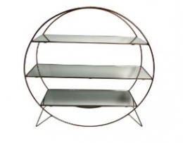 260744  - SUPORTE ROSE REDONDO ESPELHOS 48X14X48CM