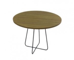 310736 - MESA DE CENTRO REDONDA BASE DE FERRO P 52X32CM