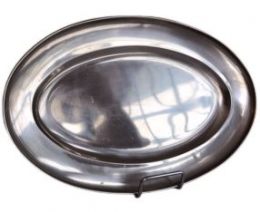 260201 - TRAVESSA OVAL INOX P 34X21X03CM