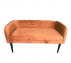 310826 - SOFÁ NAMORADEIRA BAIXA VELUDO TERRACOTA 115X53X66CM