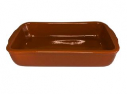 260904 - TRAVESSA RETANGULAR BARRO M 2.75 LITROS 35X21CM