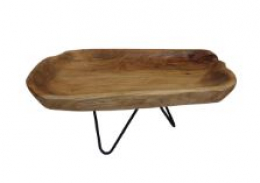 260753 - SUPORTE MADEIRA BASE DE FERRO M 37X20X15CM