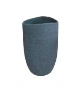 120206 - VASO AZUL  EGEO EM CERÂMICA M (Ñ UTILIZAR AGUA) 18X30CM