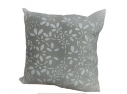 321012 - ALMOFADA CINZA FLORES OFFWHITE 50X50CM