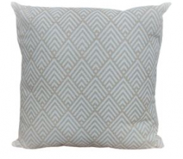 321016 - ALMOFADA BEGE DETALHES BRANCO 50X50CM