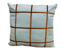 321022 - ALMOFADA OFFWHITE XADREZ TERRACOTA 50X50CM