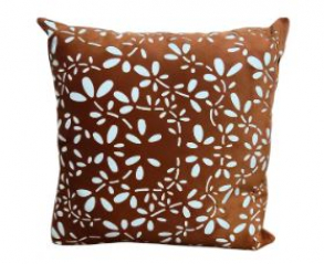 321023 - ALMOFADA TERRACOTA FLORES OFFWHITE 50X50CM