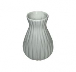 120103 - VASO BRANCO MUNIQUE EM CERÂMICA (NÃO UTILIZAR ÁGUA) 15X42CM