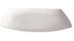 260207 - TRAVESSA BRANCA RETANGULAR PORCELANA 49X34X05CM