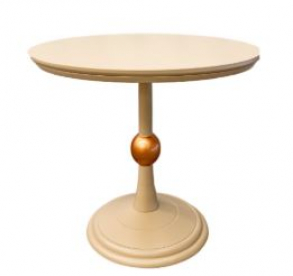 300118 - MESA REDONDA DIAMANTE OFF WHITE 0.80X0.78M