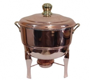 261114 - RECHAUD DE COBRE G 10L + ÁLCOOL 35X38CM