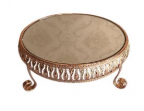 130812 - SUPORTE DE DOCE DOURADO MARROCOS 26X13CM 