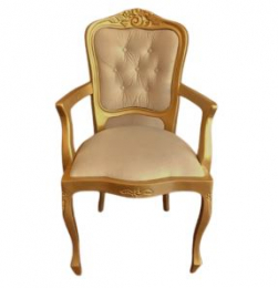 310403 - POLTRONA LUIZ XV OFF/DOURADO 54X50X95CM