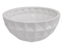 260113 - TIGELA BRANCA X CERÂMICA 26X13CM