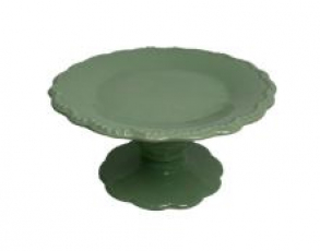 130907 - SUPORTE VERDE AGUA EM CERÂMICA 24X12CM