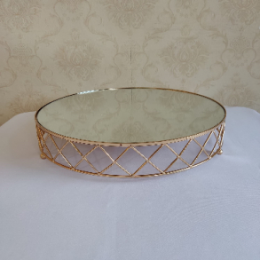 200203 - BOLEIRA DOURADA LOSANGOS 39X07CM