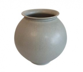 121005 - VASO CINZA EM CERÂMICA (Ñ UTILIZAR AGUA) 17X24CM