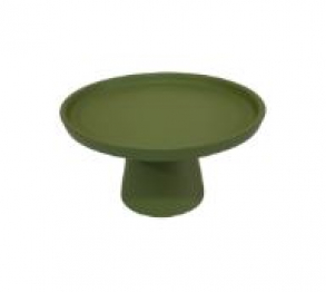 130908 - SUPORTE DE CERÂMICA VERDE FOLHA P 20X11CM 