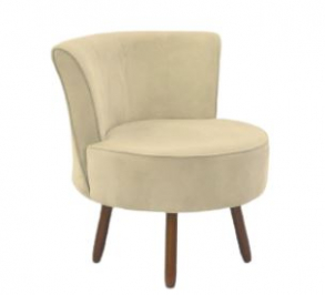 310401 - POLTRONA PEROLA SUEDE BEGE 80X62X77CM