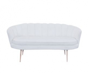 310808 - SOFÁ PETALA BRANCO CORINO 178X70X75CM