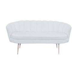 310808 - SOFÁ PETALA BRANCO CORINO 178X70X75CM