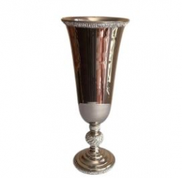 121101 - VASO PRATA STRASS 18X46CM 