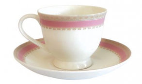 270704 - XÍCARA CHÁ ROSA EUROPA COM PIRES 170ML