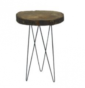 310701 - MESA APARADORA TRONCO PÉ DE FERRO 45X45X65CM