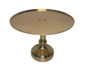 130830 - SUPORTE DE DOCE DOURADO LISA GOLD 19X25CM