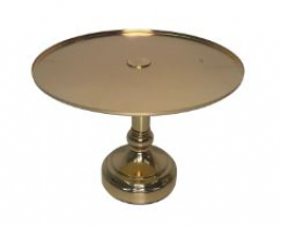 130830 - SUPORTE DE DOCE DOURADO LISA GOLD 19X25CM